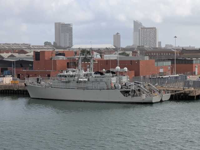 Ex-Dutch sweepers now flying Ukrainian flag at stern in Portsmouth