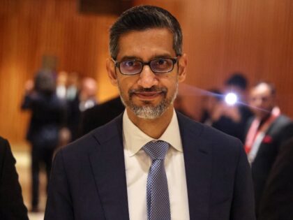 Sundar Pichai of Google stares into your soul