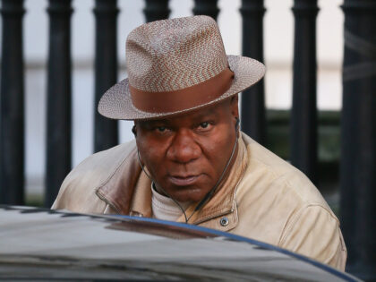 LONDON, ENGLAND - FEBRUARY 11: Ving Rhames seen filming scenes for Mission Impossible 6 at
