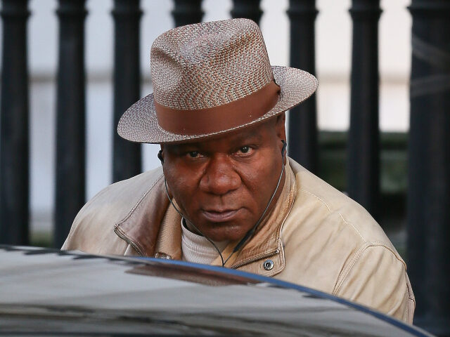 LONDON, ENGLAND - FEBRUARY 11: Ving Rhames seen filming scenes for Mission Impossible 6 at