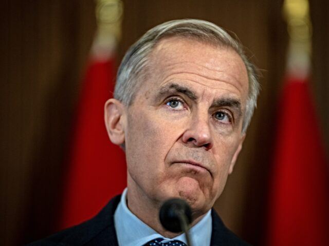 Canadian Prime Minister Mark Carney speaks during a press conference at the West Block on