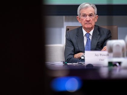 Federal Reserve Chairman Jerome Powell attends the Federal Reserve Board open meeting in W