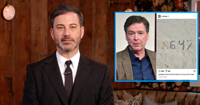 Jimmy Kimmel Calls Comey's '86 47' Post 'A Piece of Art Your Aunt With a Beach House Would Buy on Etsy'