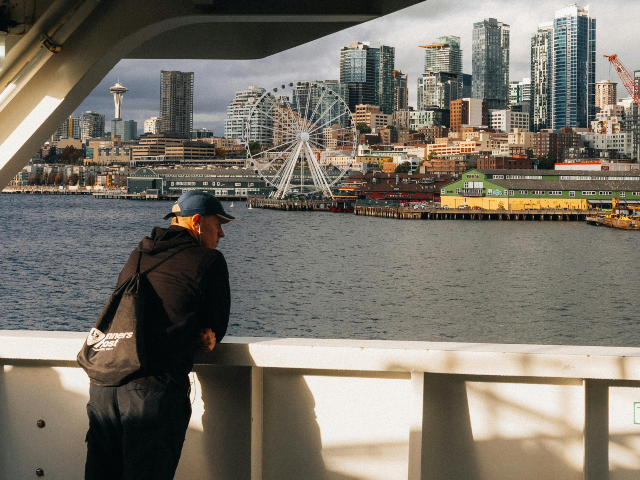 Seattle skyline from the ferry