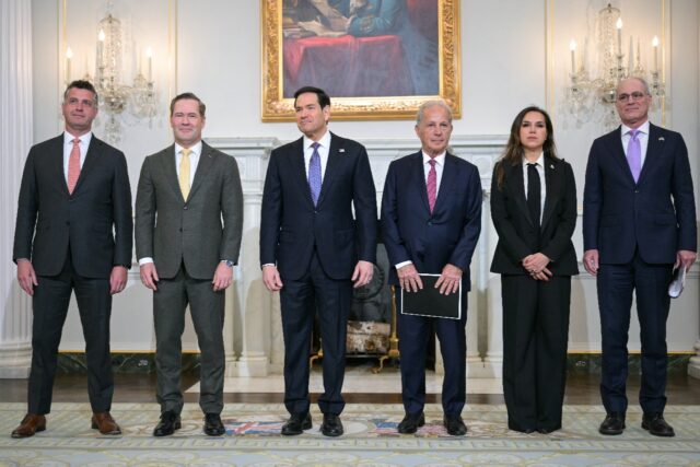 The ambassadors of Israel and Lebanon to the United States joined historic talks at the St