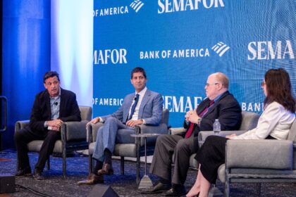 Federal Reserve Chair nominee Kevin Warsh (second from left) will be closely watched at an