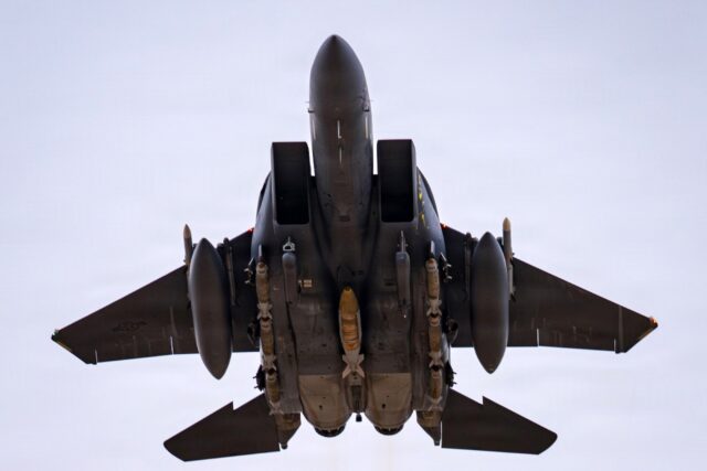 File picture of a US Air Force F-15E Strike Eagle aircraft, the type reported downed over