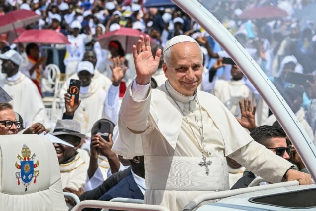 Pope Leo XIV greeted with songs and cheers in Angola's remote, diamond-rich northeast