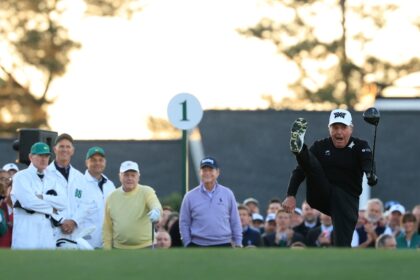 South African legend Gary Player hit one of the ceremonial opening tee shots at Augusta to