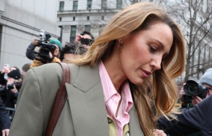 US actress Blake Lively leaves federal court following a court-ordered settlement conferen