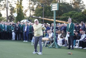 Honorary starters Nicklaus, Player, Watson tee off 2026 Masters