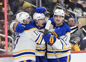 Sabres rally to stun Bruins for first playoff win in 15 years