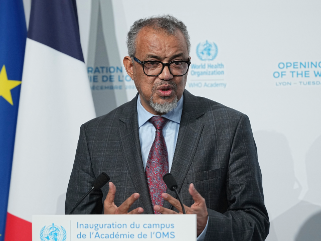 Tedros Adhanom Ghebreyesus, the WHO Director General, delivers his speech after inaugurati