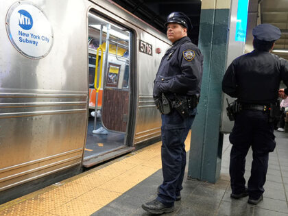 Title: New York Subway Funding Image ID: 25079681148518 Article: Police officers patrol in