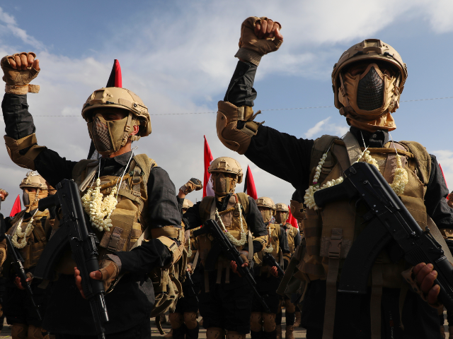 Houthi fighters take part in a weekly anti-Israel rally in Sanaa, Yemen, Friday, Aug. 29,