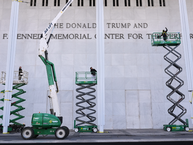 AP25365591271829 FILE - New signage, The Donald J. Trump and The John F. Kennedy Memorial Center For The Pe