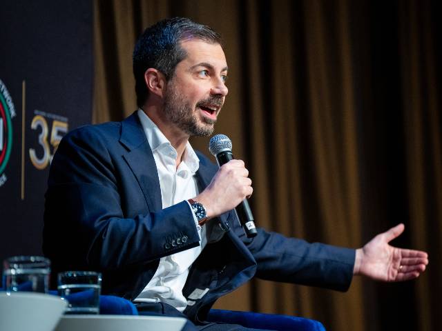 Former Transportation Secretary Pete Buttigieg speaks at the National Action Network (NAN)