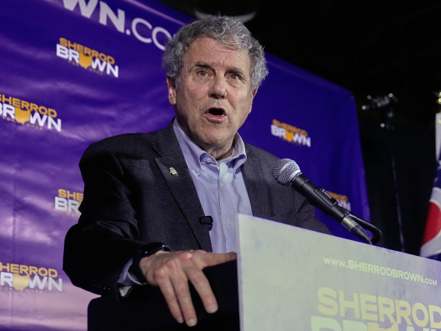 Democratic Ohio Senate candidate Sherrod Brown, a former three-term U.S. senator, speaks a