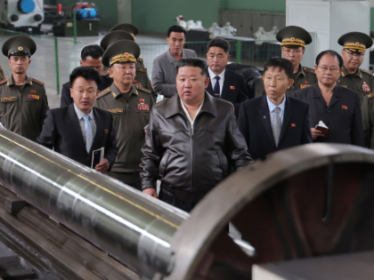 In this photo provided on May 8, 2026, by the North Korean government, its leader Kim Jong