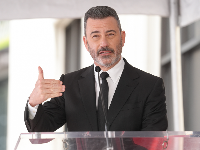 Jimmy Kimmel speaks during a ceremony honoring Adam Carolla with a star on the Hollywood W