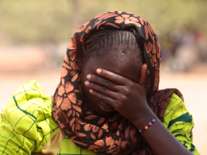 In this photo taken Saturday, Jan. 31, 2015. Dorcas Aiden, 20 years old , speaks to a jour