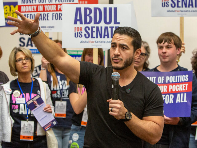 Detroit, Michigan USA, 19 April 2026, Abdul El-Sayed campaigns for the U.S. Senate at the