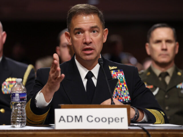 Commander of U.S. Central Command (CENTCOM) Navy Adm. Brad Cooper testifies during a Senat