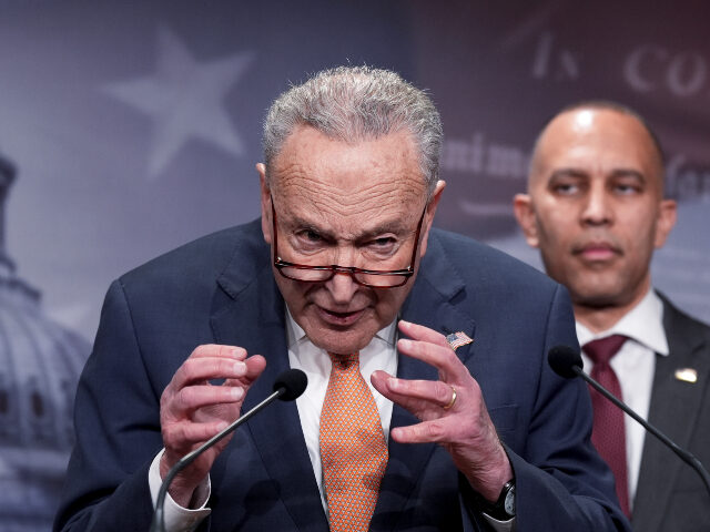 Chuck Schumer Senate Minority Leader Chuck Schumer, D-N.Y., and House Minority Leader Hakeem Jeffries, D