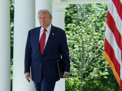 President Donald Trump hosts a Mothers Day luncheon in the Rose Garden at the White House,