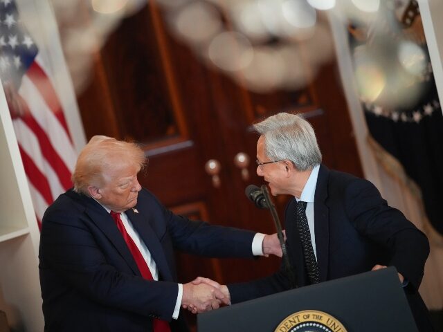 Donald Trump and Nvidia boss Jensen Huang