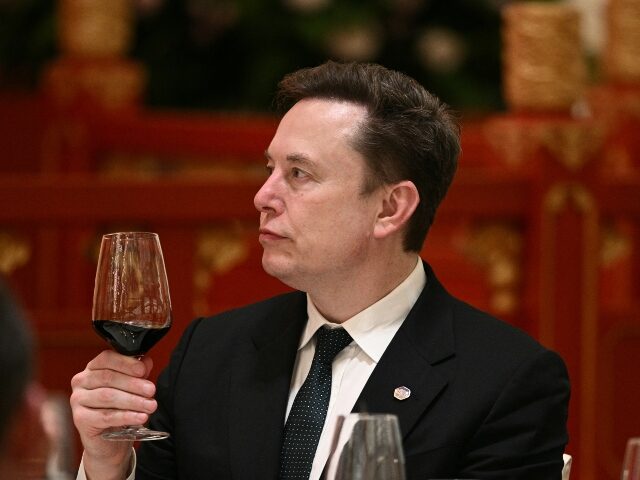 Elon Musk enjoys his wine in China