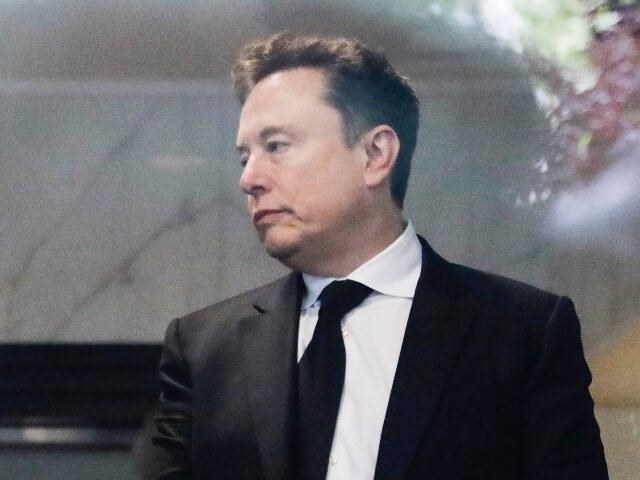 Elon Musk looking grim in court