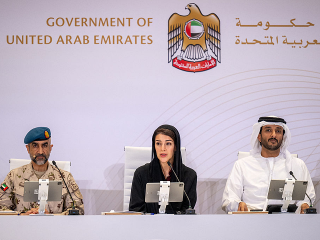 GettyImages-2264019370 (From L) Spokesman for the United Arab Emirates' Ministry of Defence, Maj. Gen. Abdul Nass