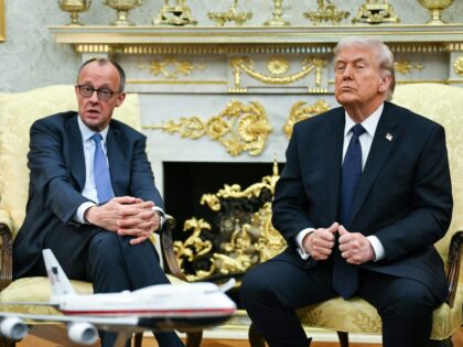 US President Donald Trump meets with German Chancellor Friedrich Merz in the Oval Office o