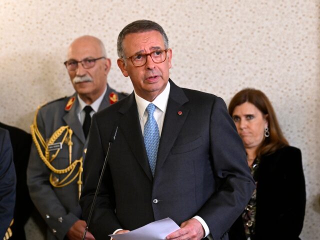 LISBON, PORTUGAL - APRIL 24: Portuguese President António José Seguro delivers remarks w
