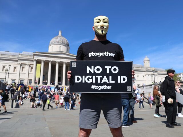 LONDON, UNITED KINGDOM - APRIL 25: Demonstrators gather at Trafalgar Square to protest aga