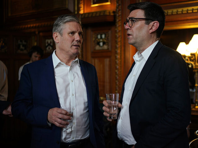 Previously unreleased photo dated 18/5/2022 of Labour Leader Sir Keir Starmer (left) with