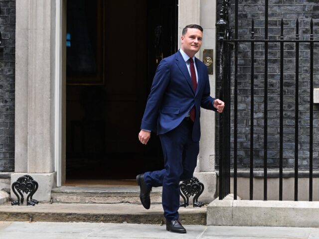 LONDON, ENGLAND - MAY 13: Health Secretary Wes Streeting leaves 10 Downing Street followin
