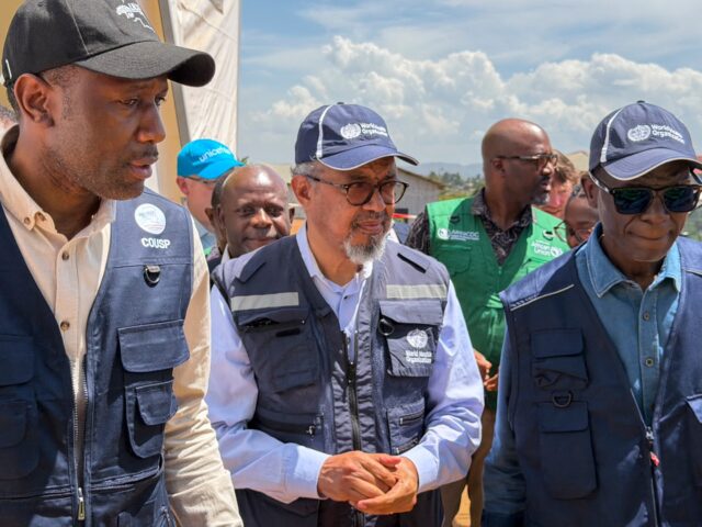 World Health Organization (WHO) Director-General Tedros Adhanom Ghebreyesus arrives in Bun