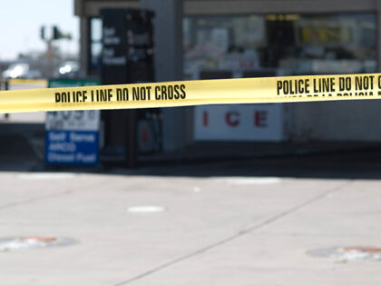 crime scene tape gas station