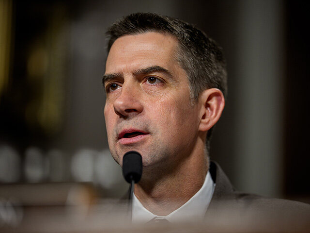 Sen. Tom Cotton (R-AR) speaks as U.S. Northern Command and North American Aerospace Defens