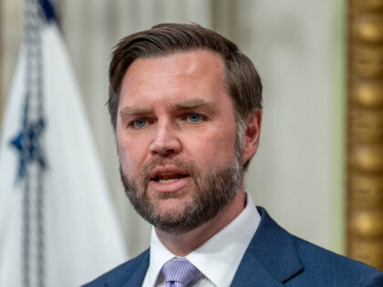 US Vice President JD Vance during a news conference on anti-fraud initiatives in the India
