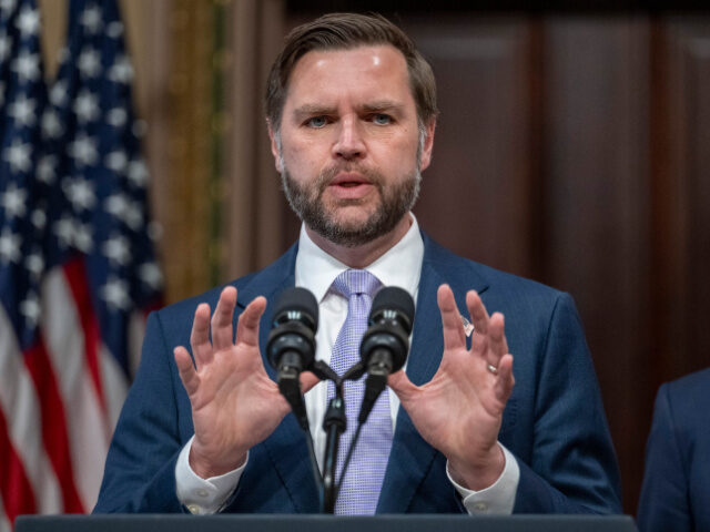 US Vice President JD Vance during a news conference on anti-fraud initiatives in the India