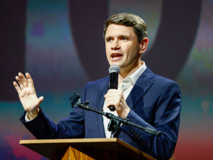 James Talarico, Texas Democratic Senate candidate, addresses supporters during a Texas Tog