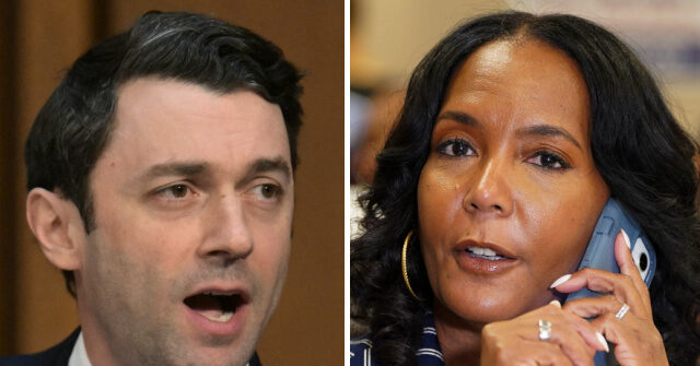 Image for Jon Ossoff, Keisha Lance Bottoms Link Arms After Soft