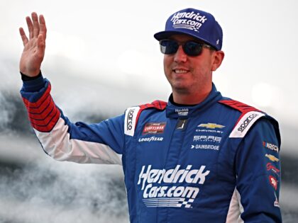 FORT WORTH, TEXAS - MAY 01: Kyle Busch, driver of the #7 HendrickCars.com Chevrolet, is in