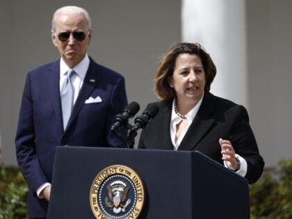 Lisa Monaco and Joe Biden