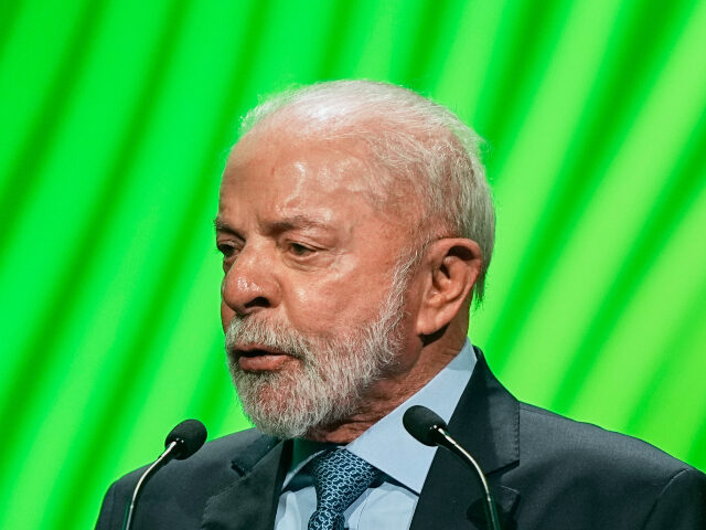 Brazil's President Luiz Inacio Lula da Silva speaks during the opening of Hannover Me