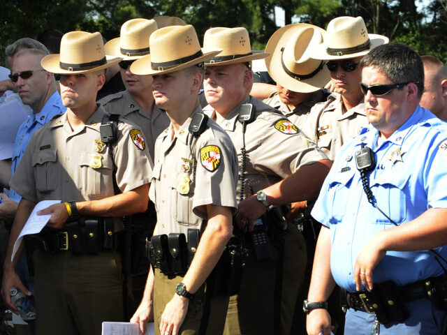 Maryland County Sheriffs Maryland State Police troopers and St. Mary's County Sheriff's Department office