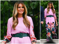 Fashion Notes: Melania Trump Attends Congressional Picnic in Pink Valentino Jumpsuit